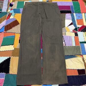 Dickies Loose Fitted Brown Stained Green Workwear Pants 38Wx32L